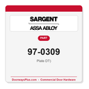 Sargent 97-0309 Plate DT)