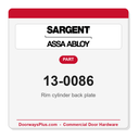 Sargent 13-0086 Rim cylinder back plate - Pack of 3