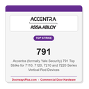 Accentra (formally Yale Security) 791 Top Strike for 7110, 7120, 7210 and 7220 Series Vertical Rod Devices