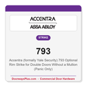 Accentra (formally Yale Security) 793 Optional Rim Strike for Double Doors Without a Mullion (Panic Only)