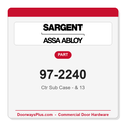 Sargent 97-2240 Center Sub Case - & 13