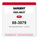 Sargent 68-3879 Mounting Rail Insert - J narrow