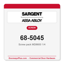 Sargent 68-5045 Screw pack MD8600 1/4