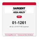 Sargent 01-1261 #6-32 x 5/16 FT MS Spanner - Pack of 2