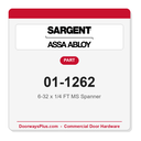 Sargent 01-1262 6-32 x 1/4 FT MS Spanner - Pack of 2