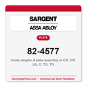 Sargent 82-4577 Inside adapter & plate assembly or CO, CR, LN, O, TO, TR