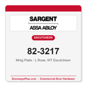 Sargent 82-3217 Mntg Plate - L Rose, WT Escutcheon