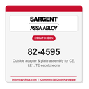 Sargent 82-4595 Outside adapter & plate assembly for CE, LE1, TE escutcheons - Pack of 2