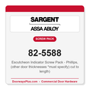 Sargent 82-5588 Escutcheon Indicator Screw Pack - Phillips, (other door thicknesses *must specify) cut to length)