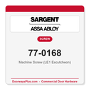 Sargent 77-0168 Machine Screw (LE1 Escutcheon) - Pack of 5