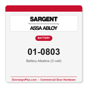 Sargent 01-0803 Battery Alkaline (C-cell)