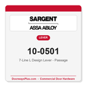 Sargent 10-0501 7-Line L Design Lever - Passage