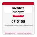 Sargent 07-0105 7-Line Outside Support Plate (1-3/4 inch door)