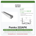Pemko 222APK Door Bottom Shoe – Mill Aluminum, PemkoPrene Positive Pressure Seal