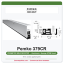 Pemko 379CR Adjustable Jamb Weatherstrip, Clear Anodized Aluminum, Sponge EPDM Seal, 84 In.