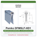 Pemko DFMSLF-HD1 Full Mortise Short Leaf Flush Continuous Geared Hinge — Heavy Duty Dark Bronze Anodized 83"/95"