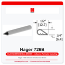 Hager 726B Silicone Smoke Seal Brown | UL 10C Adhesive Perimeter Gasketing