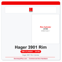 Hager 3901 Rim Cylinder | Grade 1 Pin Tumbler | US10B Oil Rubbed Bronze (BHMA 613)
