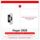 Hager 2928 6R Electric Strike 1/2"-3/4" Latch 12/24V ALM