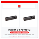 Hager 2-679-0612 PIR Egress Sensor — Passive Infrared RTE, Black