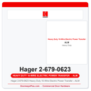 Hager 2-679-0623 Heavy Duty 10-Wire Electric Power Transfer – ALM