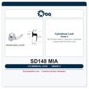 PDQ SD148 MIA Grade 2 Classroom Cylindrical Lockset – ANSI F84 | ADA Lever
