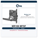 PDQ MR186 MFSF Mortise Lockset – Grade 1 Apartment Function, US26D Satin Chrome