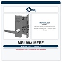 PDQ MR199A MFEF Electrified Storeroom Mortise Lockset – Grade 1, US26D Satin Chrome