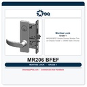 PDQ MR206 BFEF Double Dummy Mortise Trim w/ Chassis – Grade 1, US26D Satin Chrome