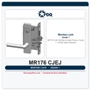 PDQ MR176 CJEJ Mortise Lockset – Privacy, Grade 1, US32D Satin Stainless