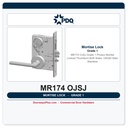 PDQ MR174 OJSJ Grade 1 Privacy Mortise Lockset – Thumbturn Both Sides, US32D Satin Stainless