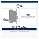 PDQ MR278 LJEJ Grade 1 Mortise Lockset – Privacy Deadbolt w/Occupancy Indicator, US32D