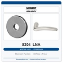 Sargent 8204 LNA Trim Storeroom or Closet Mortise Lockset | LA Keyway, Grade 1 Commercial