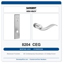 Sargent 8204 CEG Trim Storeroom or Closet Mortise Lockset | LA Keyway, Grade 1 Commercial