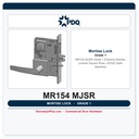 PDQ MR154 MJSR Grade 1 Entrance Mortise Lockset – Square Rose, US32D Satin Stainless