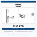 Sargent 8237 FEB Trim Classroom Mortise Lockset | LA Keyway, Grade 1 Commercial