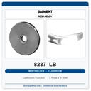 Sargent 8237 LB Trim Classroom Mortise Lockset | LA Keyway, Grade 1 Commercial