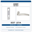 Sargent 8237 LE1A Trim Classroom Mortise Lockset | LA Keyway, Grade 1 Commercial