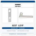 Sargent 8237 LE1F Trim Classroom Mortise Lockset | LA Keyway, Grade 1 Commercial