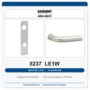 Sargent 8237 LE1W Trim Classroom Mortise Lockset | LA Keyway, Grade 1 Commercial