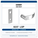 Sargent 8237 LSP Trim Classroom Mortise Lockset | LA Keyway, Grade 1 Commercial