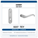 Sargent 8237 TEY Trim Classroom Mortise Lockset | LA Keyway, Grade 1 Commercial