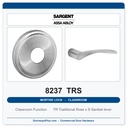 Sargent 8237 TRS Trim Classroom Mortise Lockset | LA Keyway, Grade 1 Commercial