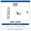 Sargent 8206 LW1B Trim Storeroom or Service Mortise Lockset | LA Keyway, Grade 1 Commercial