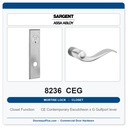 Sargent 8236 CEG Trim Closet Mortise Lockset | LA Keyway, Grade 1 Commercial