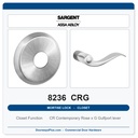 Sargent 8236 CRG Trim Closet Mortise Lockset | LA Keyway, Grade 1 Commercial