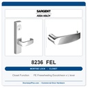 Sargent 8236 FEL Trim Closet Mortise Lockset | LA Keyway, Grade 1 Commercial
