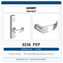 Sargent 8236 FEP Trim Closet Mortise Lockset | LA Keyway, Grade 1 Commercial