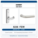 Sargent 8236 FEW Trim Closet Mortise Lockset | LA Keyway, Grade 1 Commercial