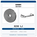 Sargent 8236 LJ Trim Closet Mortise Lockset | LA Keyway, Grade 1 Commercial